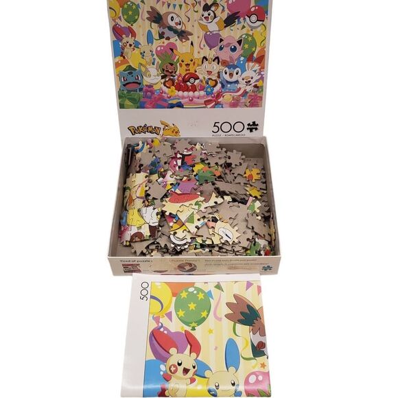 Pokemon Pikachu Birthday Party Puzzle 500 Pieces Buffalo Puzzle Pokemon Poster - Picture 2 of 15